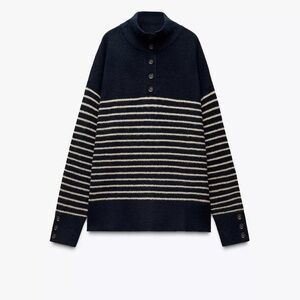 Navy Striped Sweater